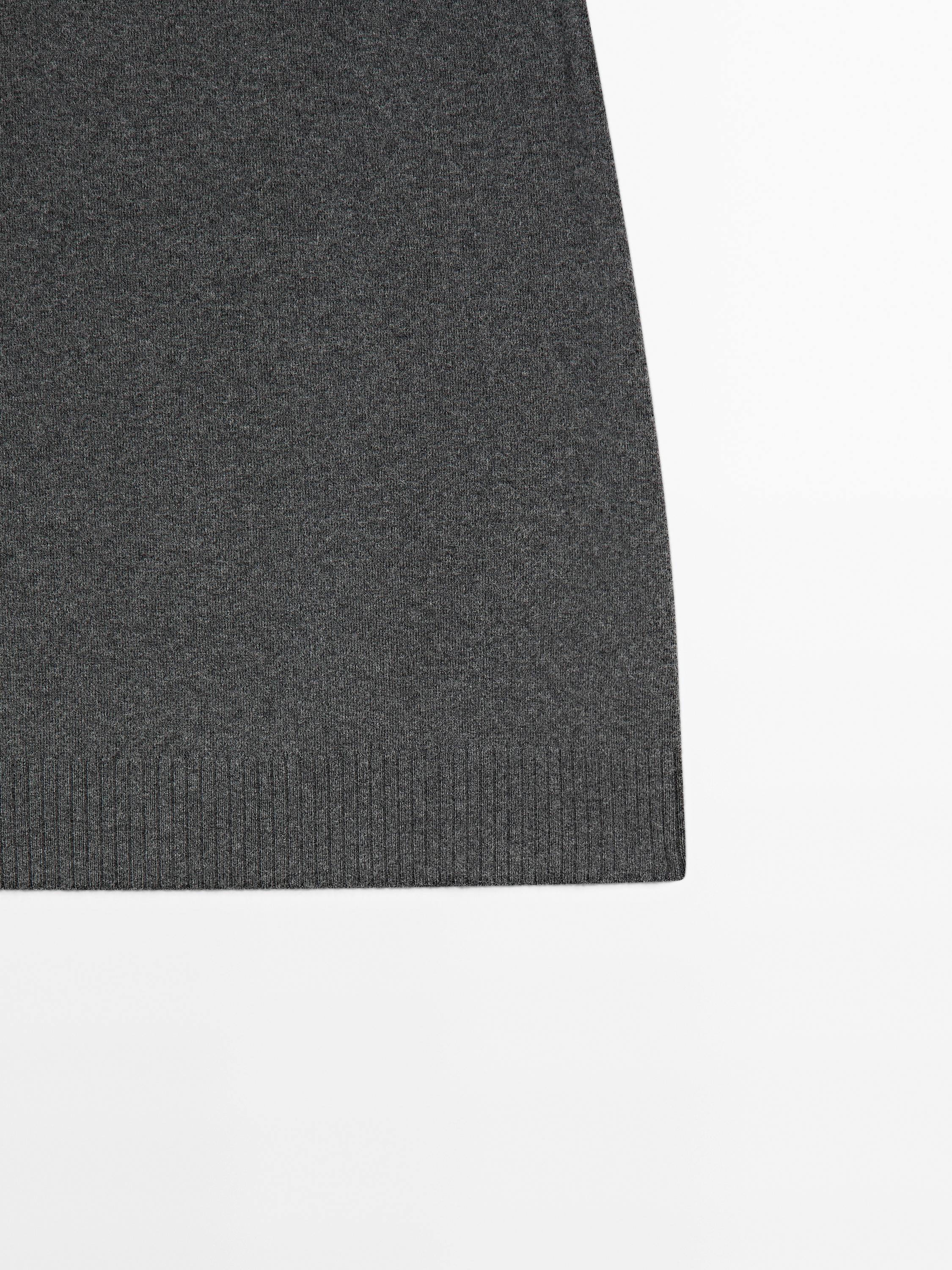 Wool blend mini skirt